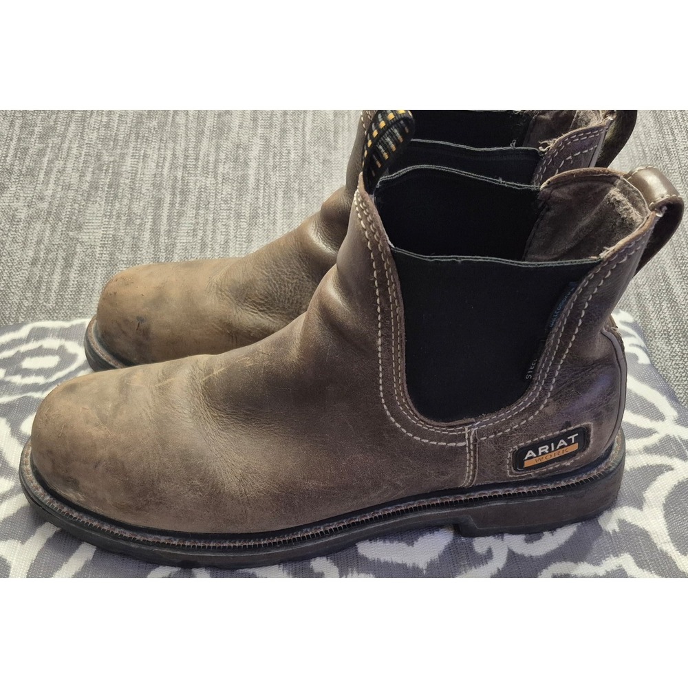 Ariat Groundbreaker Chelsea steel toe work boots 9.5 EE waterproof ASTM F2413-11 - Picture 5 of 15